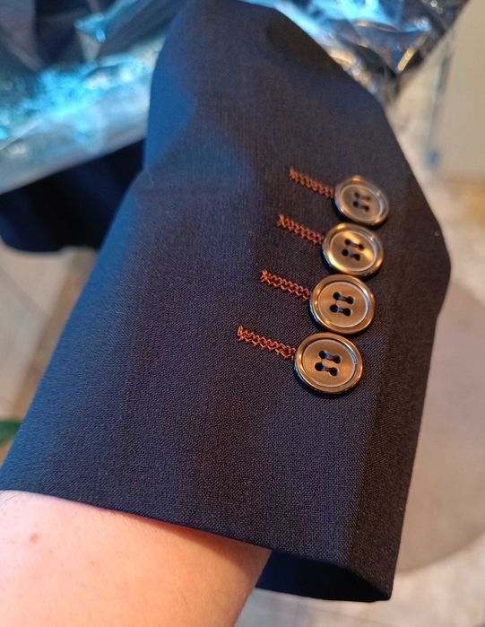 Sacou blazer slim 48 M de lux J Lindeberg lana extrafina navy blue