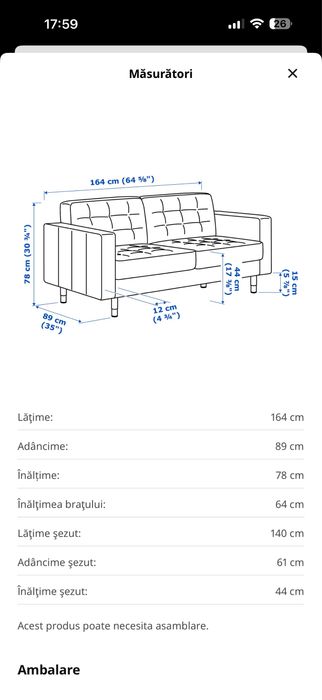 canapea piele 2 locuri