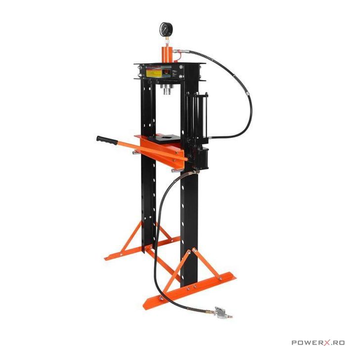 Presa hidraulica pneumatica 20 tone, cu piston glisant si manometru, 9