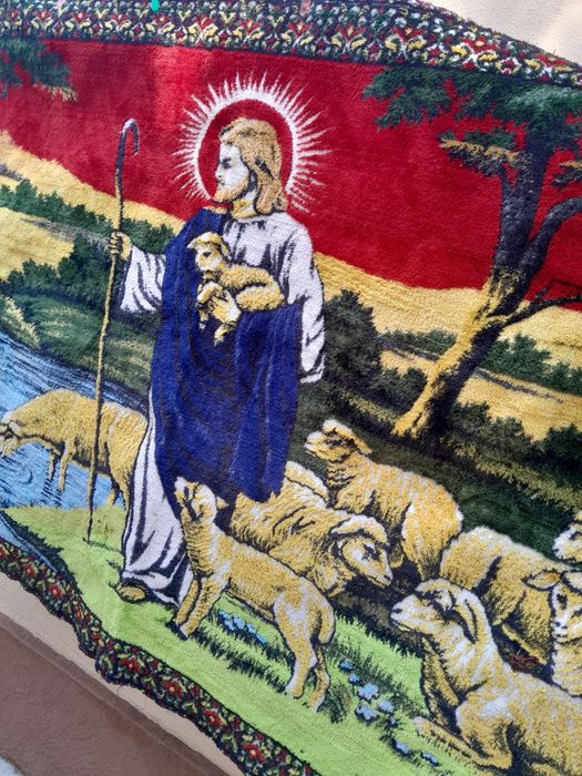 Carpetă veche de perete /religioasă