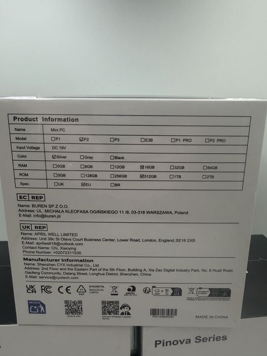 NiPoGi Pinova P2 Mini PC Windows 11 Pro AMD Ryzen 3300U Sigilat Oferta