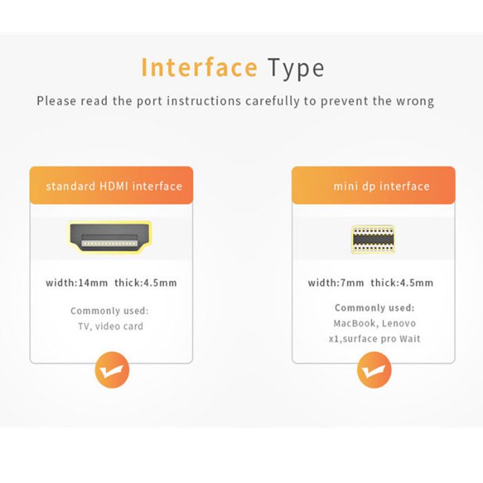 Adaptor Mini DisplayPort / Thunderbolt la HDMI pt laptop - suporta 4k