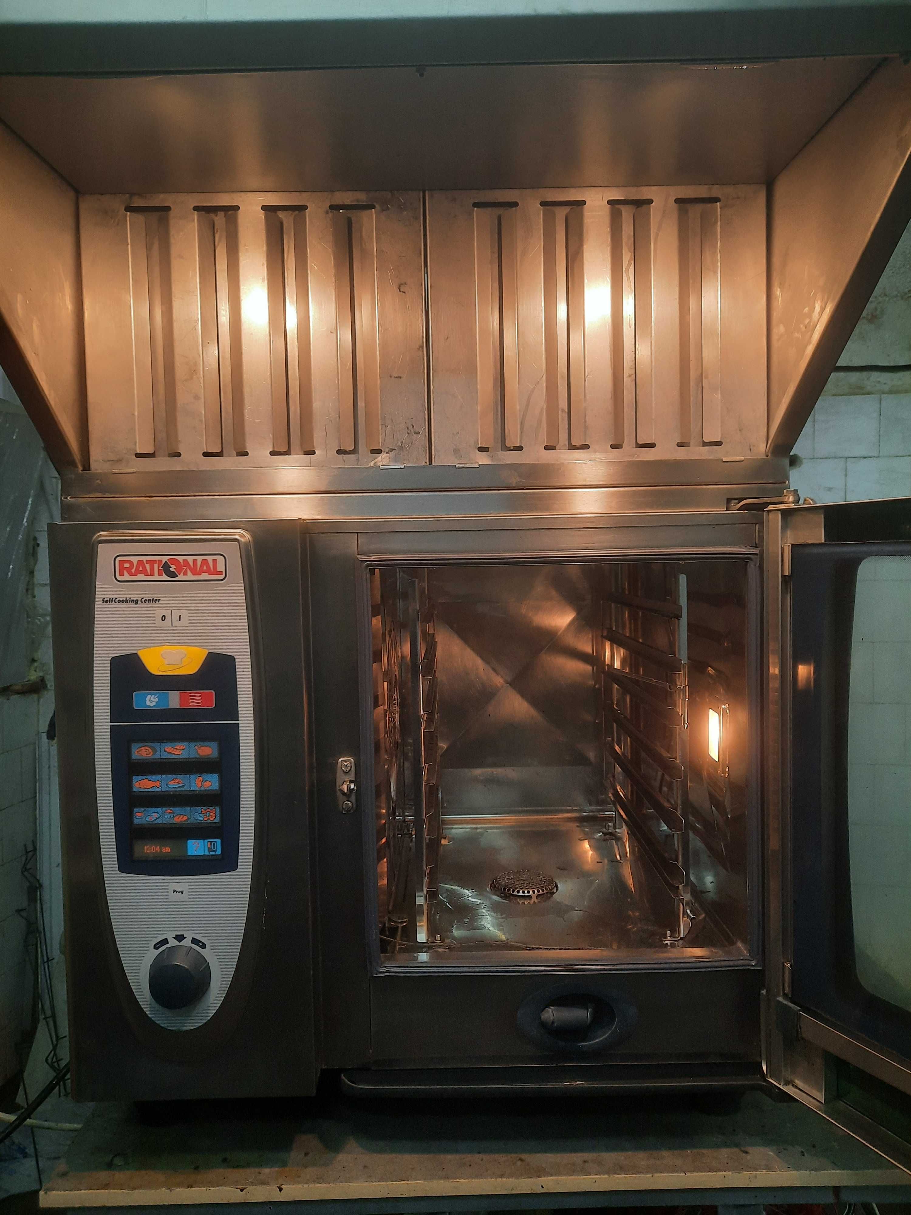 Конвектомат Rational/Рационал SCC61E 6/GN с вентилационен чадър. гр ...