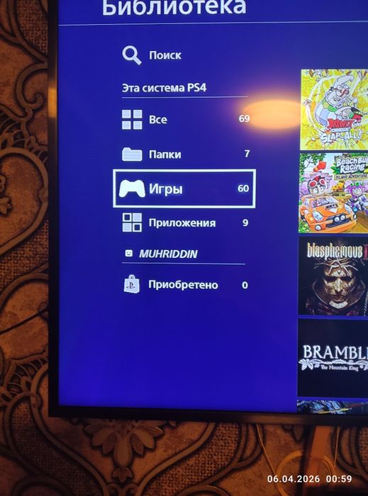 Ps4 60ta õyin 3 ta pult bn (sotildi)