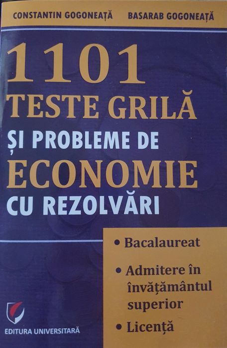 1101 teste grilă și probleme de economie cu rezolvări- CG BG