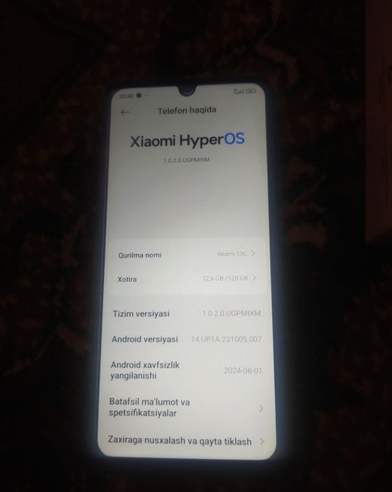 Redmi 13c 128 ishlashi zor