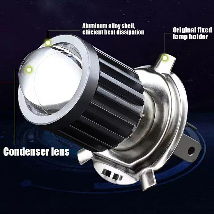Bec Led H4 Pentru Motociclete,Scutere,Atve-uri 15000Lm/160W/6000K(două