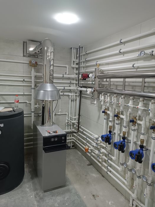 Сантехник. Отопление. Установка котла. Satehnik otoplenie. Сантехника