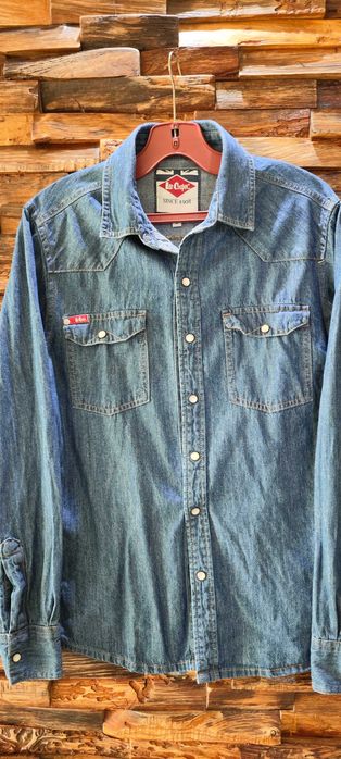 Риза от син деним lee cooper