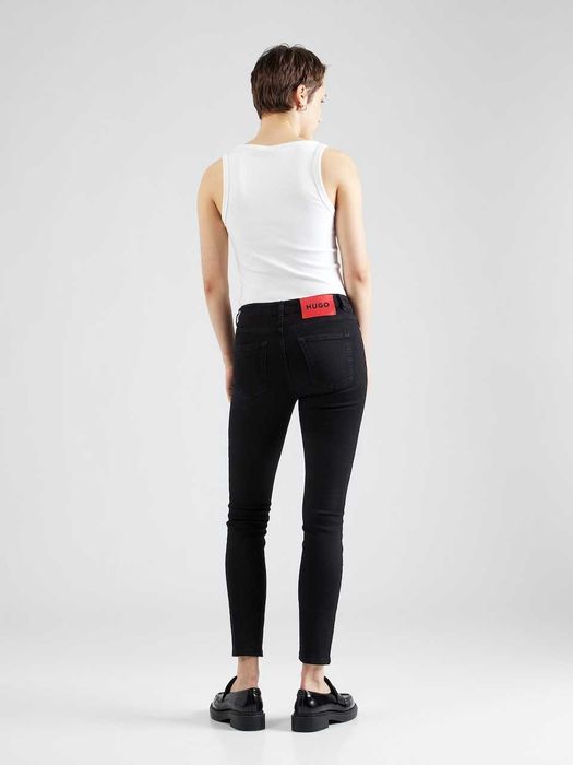 HUGO Skinny Fit Дънки в Черен Деним