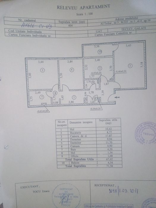 Apartament cu 3 camere