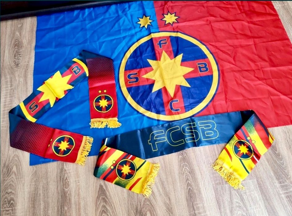 SET Steag FCSB 90x150 + Esarfa FCSB FC Steaua București