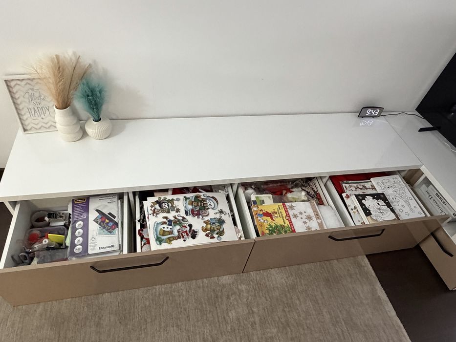 Mobila sufragerie PAL si MDF lucios - modulara 6 corpuri