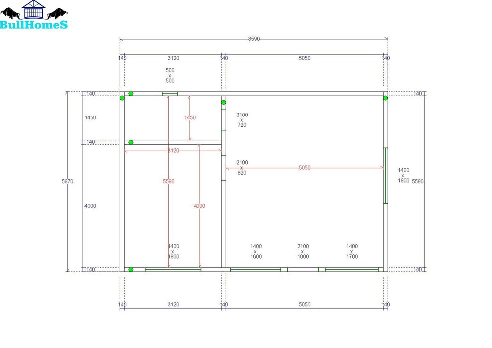 Къща,Бунгало,Преместваема къща,Сглобяеми къщи,Модулни,Жилищни-50.5м²