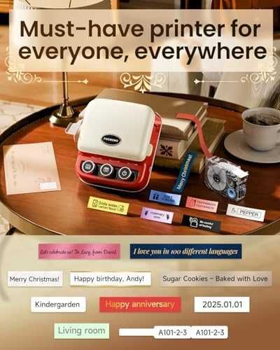 Нов ретро Phomemo P15 Етикетен Принтер – Бързо, Ясно и Лесно Печатане