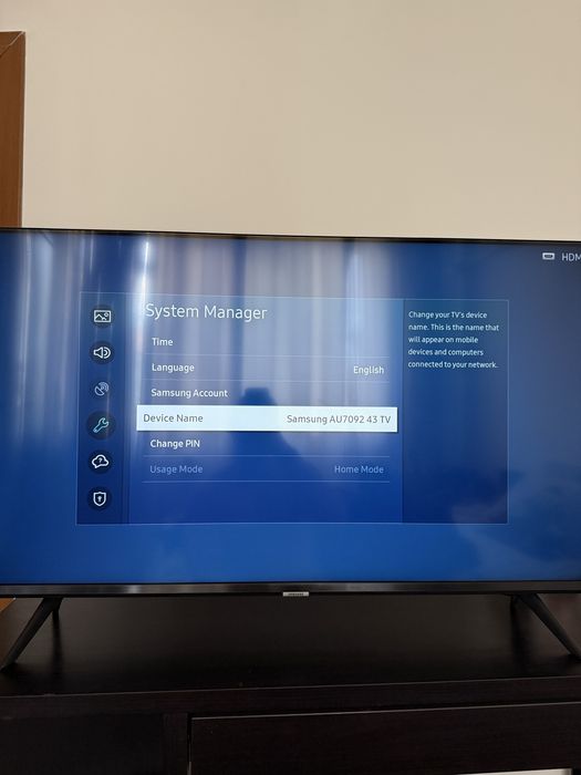Смарт телевизор Samsung - 43AU7092, 43'', 4K UHD LED