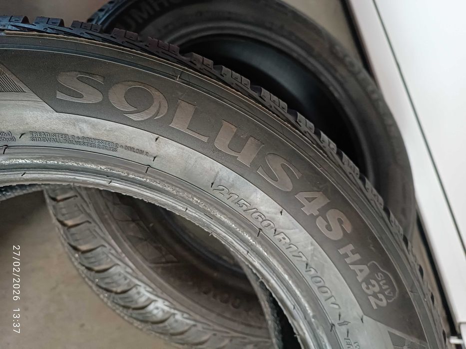 2бр.всесезонни гуми 215/60/17 Kumho