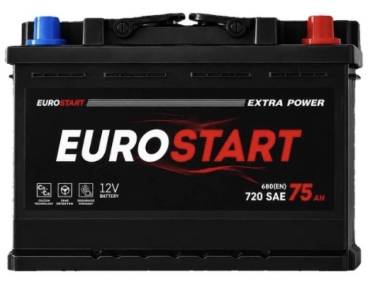 Аккумулято EUROSTART 75Ah Алматы Доставка бесплатно