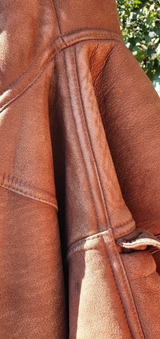 Кафяв кожен кожух