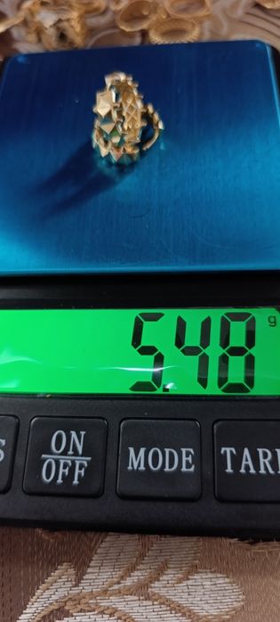 Золотоя комплект картиер клеш  Турецкая изделия проба 585,вес 7,70гр