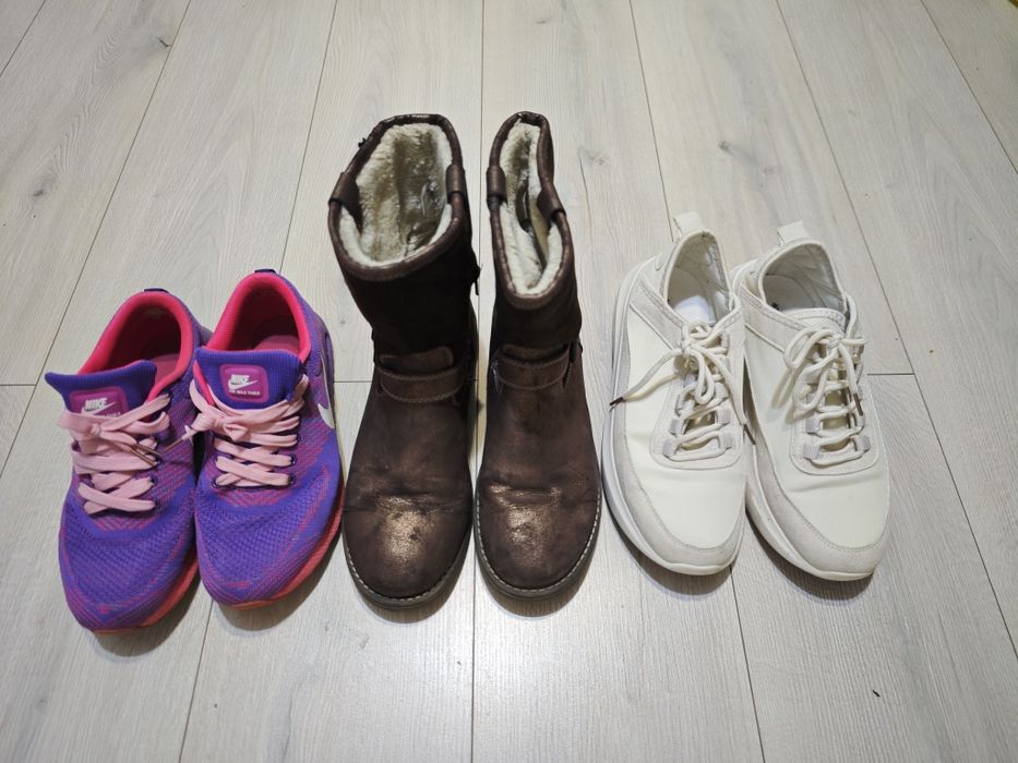 Lot Ghete de iarna imblanite Deichman și adidași Nike Air Thea mărime