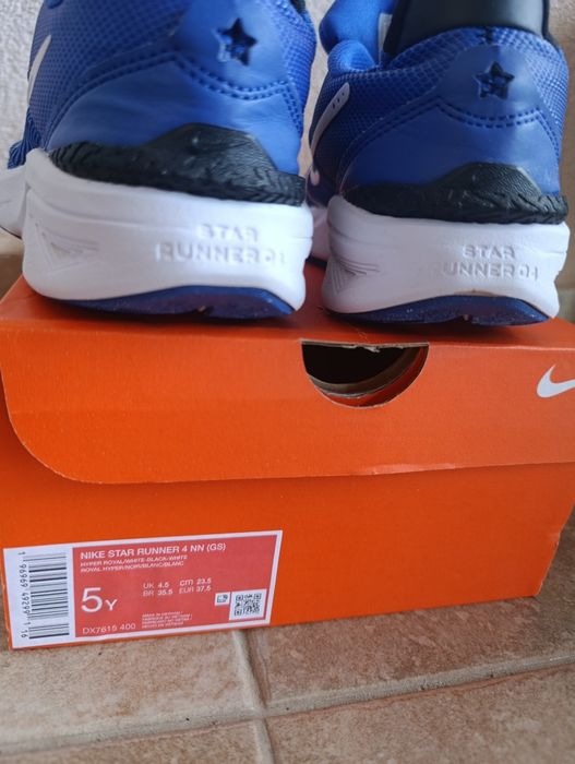 Pantofi adidasi sport NIKE nr. 37.5 (interior măsurat 23.5cm), băieți, 10-11 ani albastru