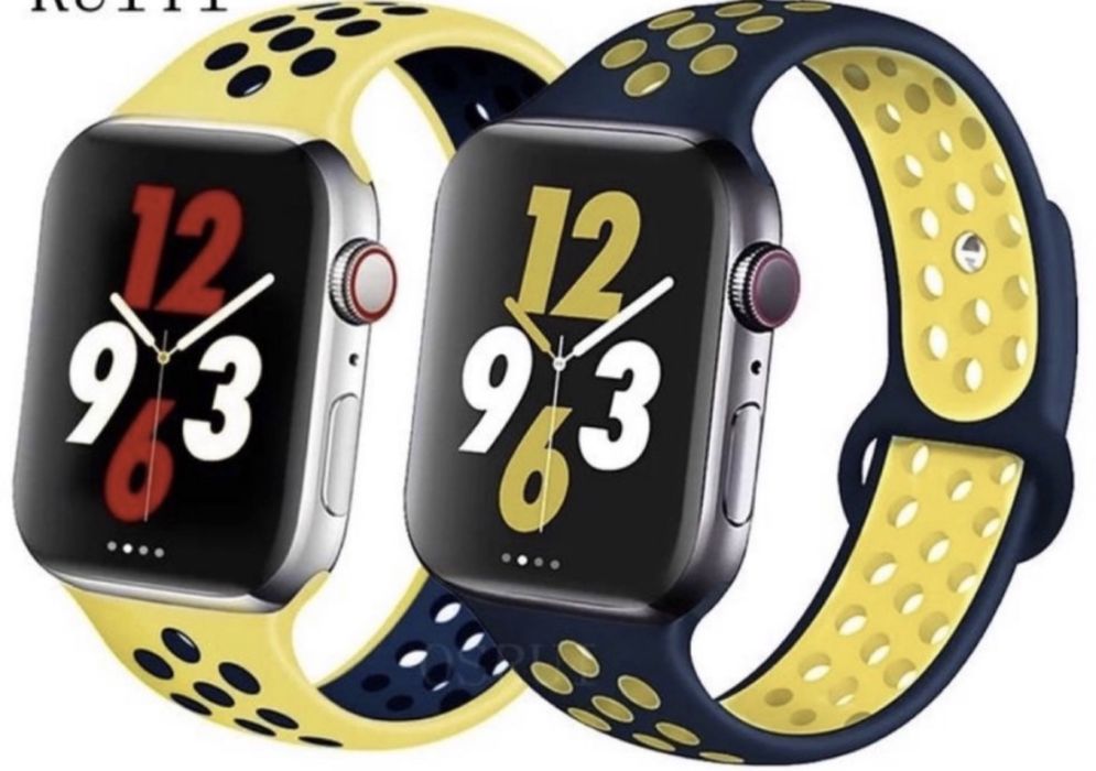 Curea Husa Ceas Apple Seria Silicon Perforata / Gauri Folie Silicon