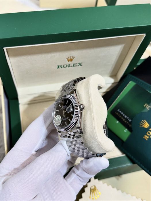 rolex datejust black dial 36,mm lady