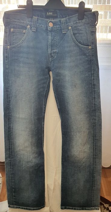 Blugi bărbați Lee W30 L32,button fly,straight fit,albastru