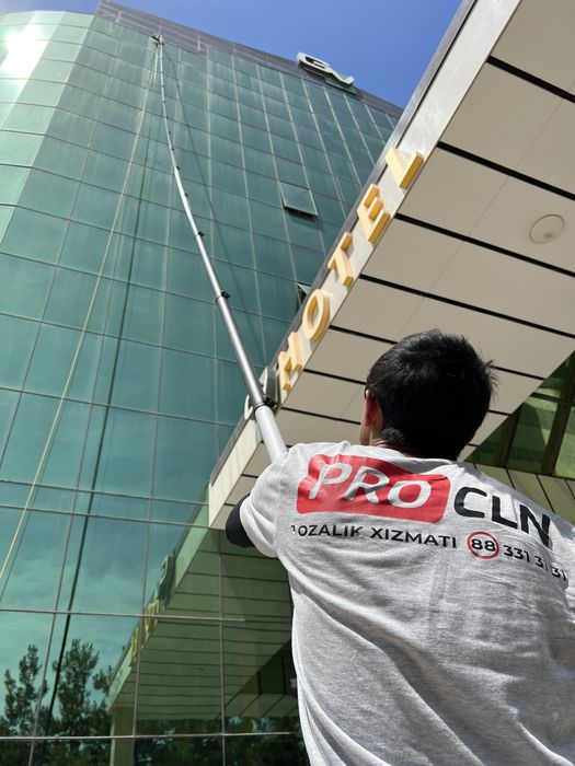 Мойка фасадов, промышленная альпинизм по Узбекистану.