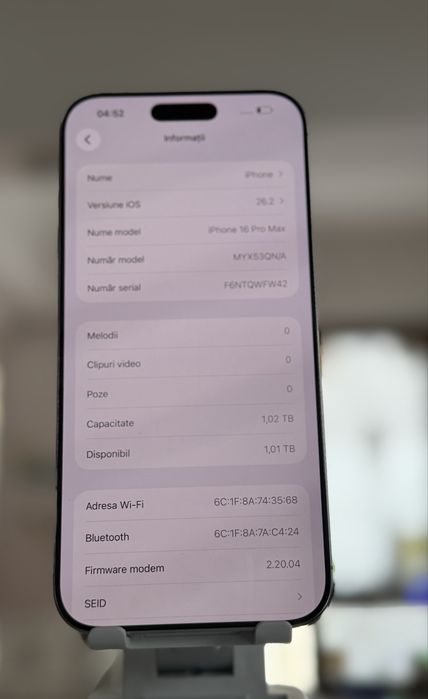 iPhone 16 pro max, Pret 5000 lei