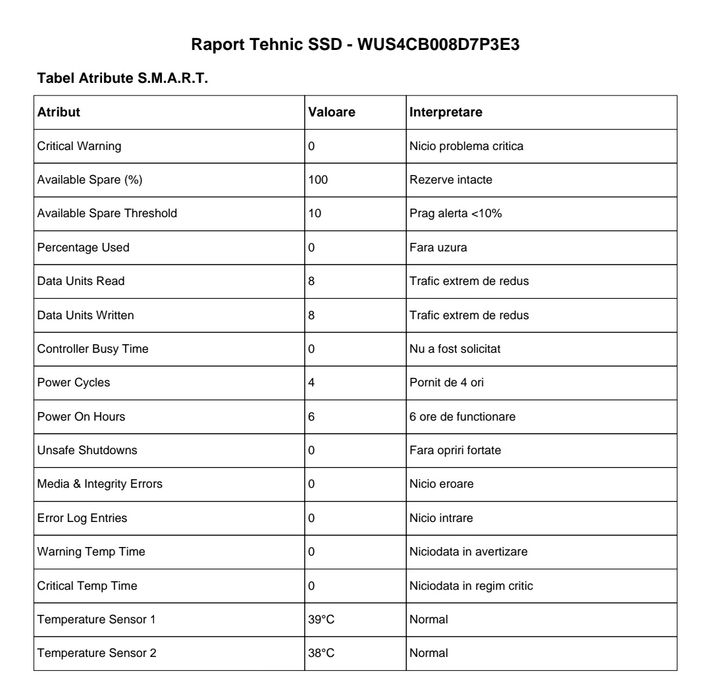 NVME U.2 Server 800Gb WD Ultrastar DC SN640 3200mb/s Nou