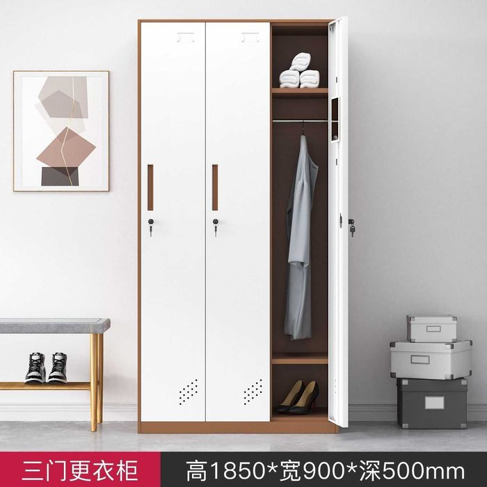 Шкаф для одежды с металлическими дверями – для офисов и сотрудников