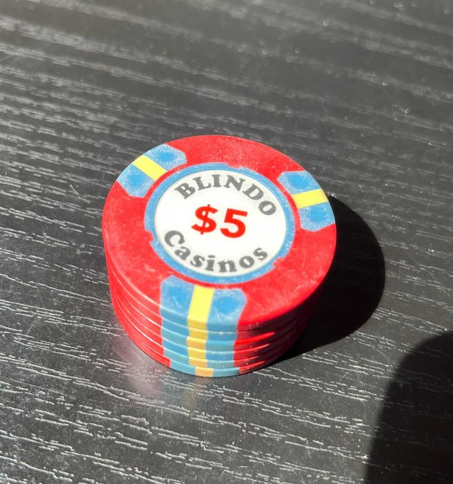 Lot 6 Jetoane Cazinou Vechi - Casino Blindo București (Anii '90) - RARE