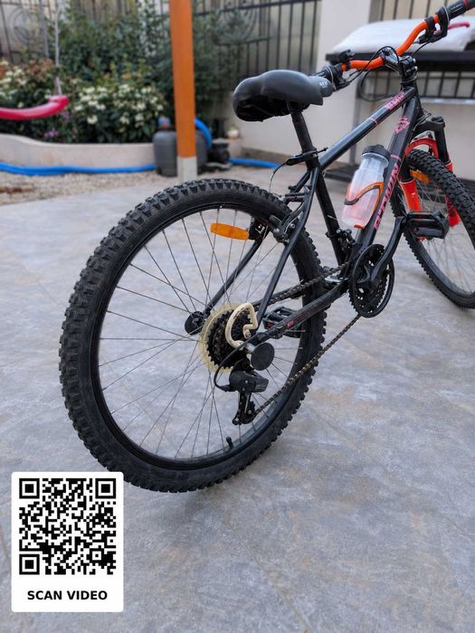 Bicicleta copii B'Twin Rockrider 500+, 24", 18 viteze, suspensie