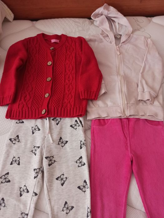 Джинсово клинче със суитшър LCW+суитшър H&M, жилетка LCW