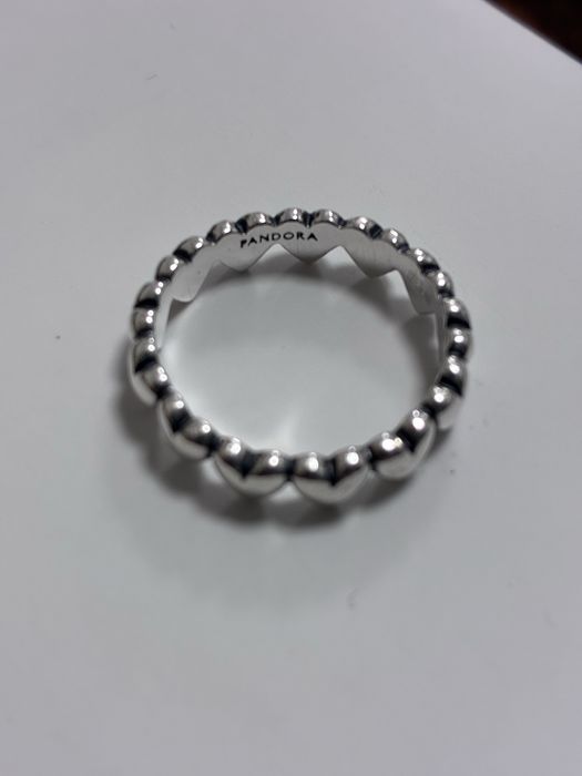 Кольцо ряд сердец Pandora