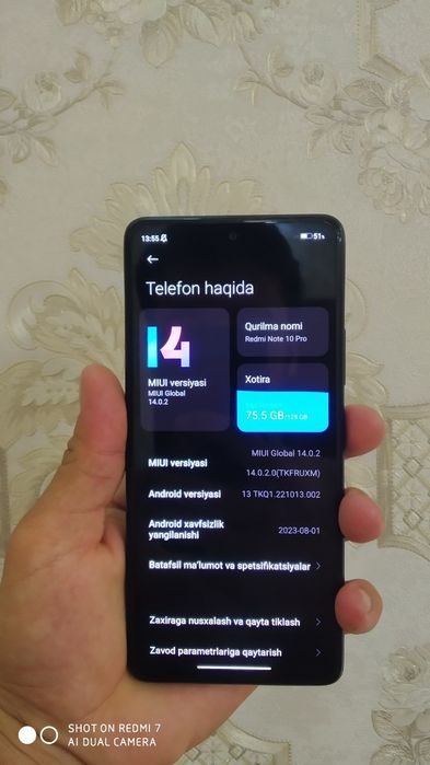 Redmi note 10 pro 1mln kelishiladi