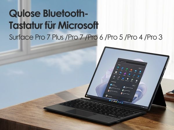 Безжична клавиатура за Microsoft Surface Pro 7+/7/6/5/4/3, Qulose