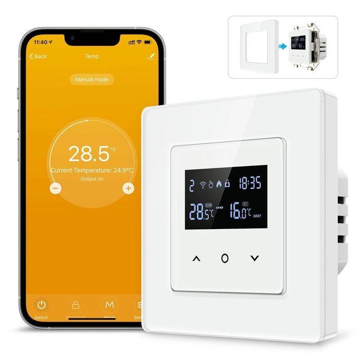 Термостат MIUCDA за водно подово отопление 3A, Tuya Smart WiFi