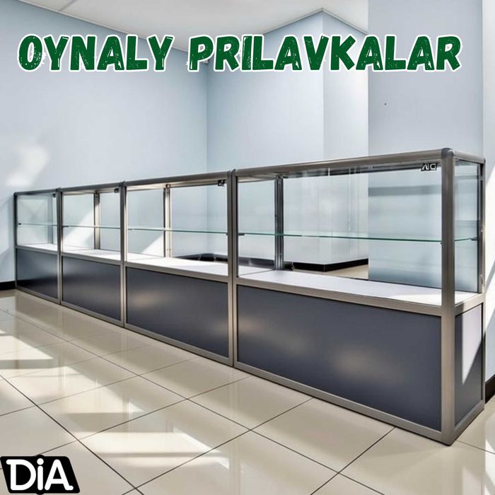 Прилавок витрина, стеклянная, metal oynaly vitrina va prilavkalar