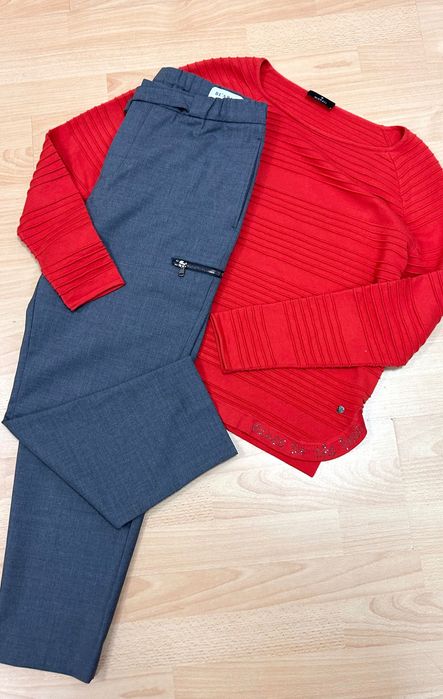 Хубав авангарден панталон в сиво