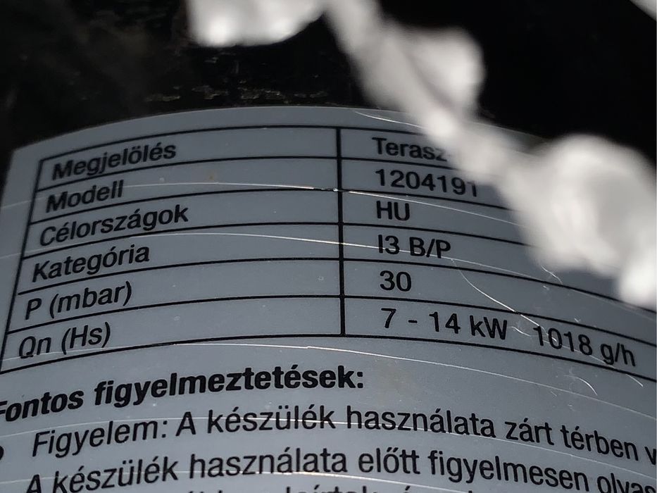 Tun caldur / ciupercă caldura gaz pentru exterior