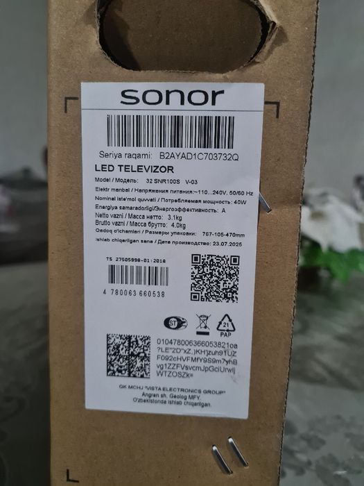 Sonor 32SNR/100SV Smart TV