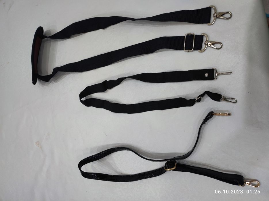 Новые ремни для сумок.
Первый 1000тг
Второй по 500тг. 
Третий по 2000т