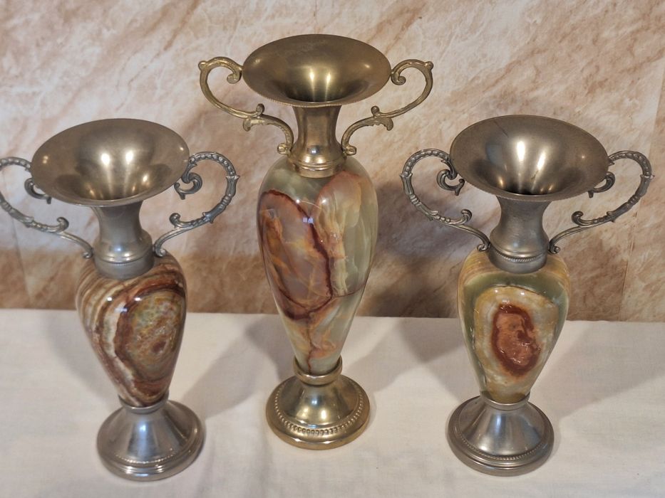 Уникален сет за камина от оникс