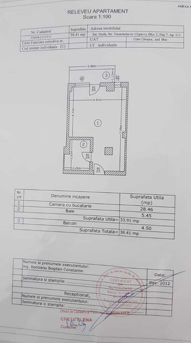 Vand garsoniera in Militari Residence, str. Tineretului, nr.13