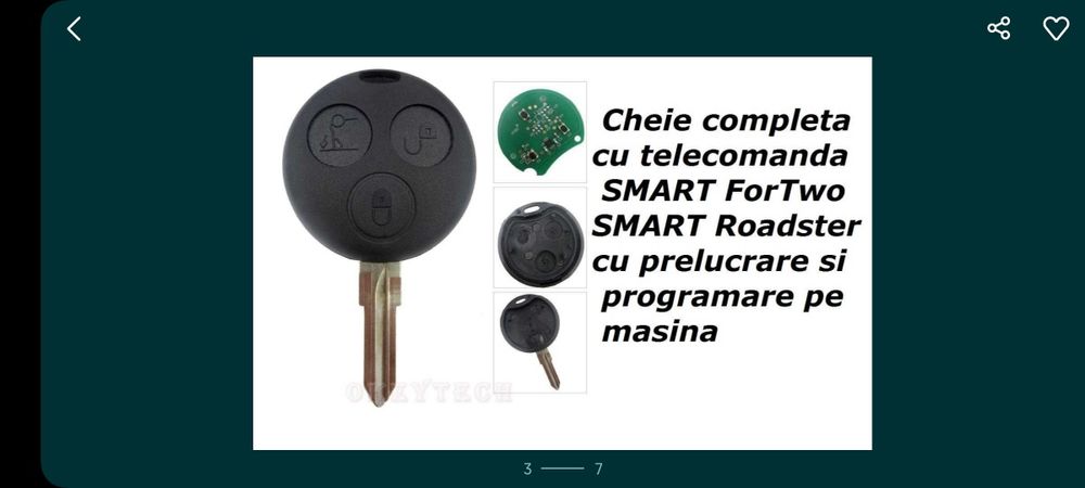 Recipari cheie smart fortwo+piese.