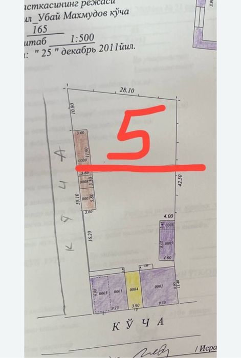 5 sotik yer sotiladi