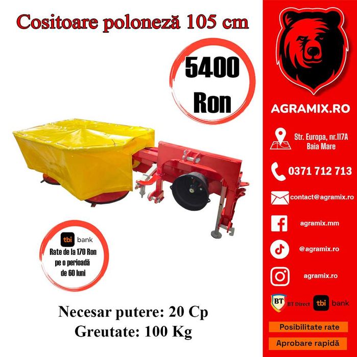 Cositoare de 105 cm cu 2 talere poloneza